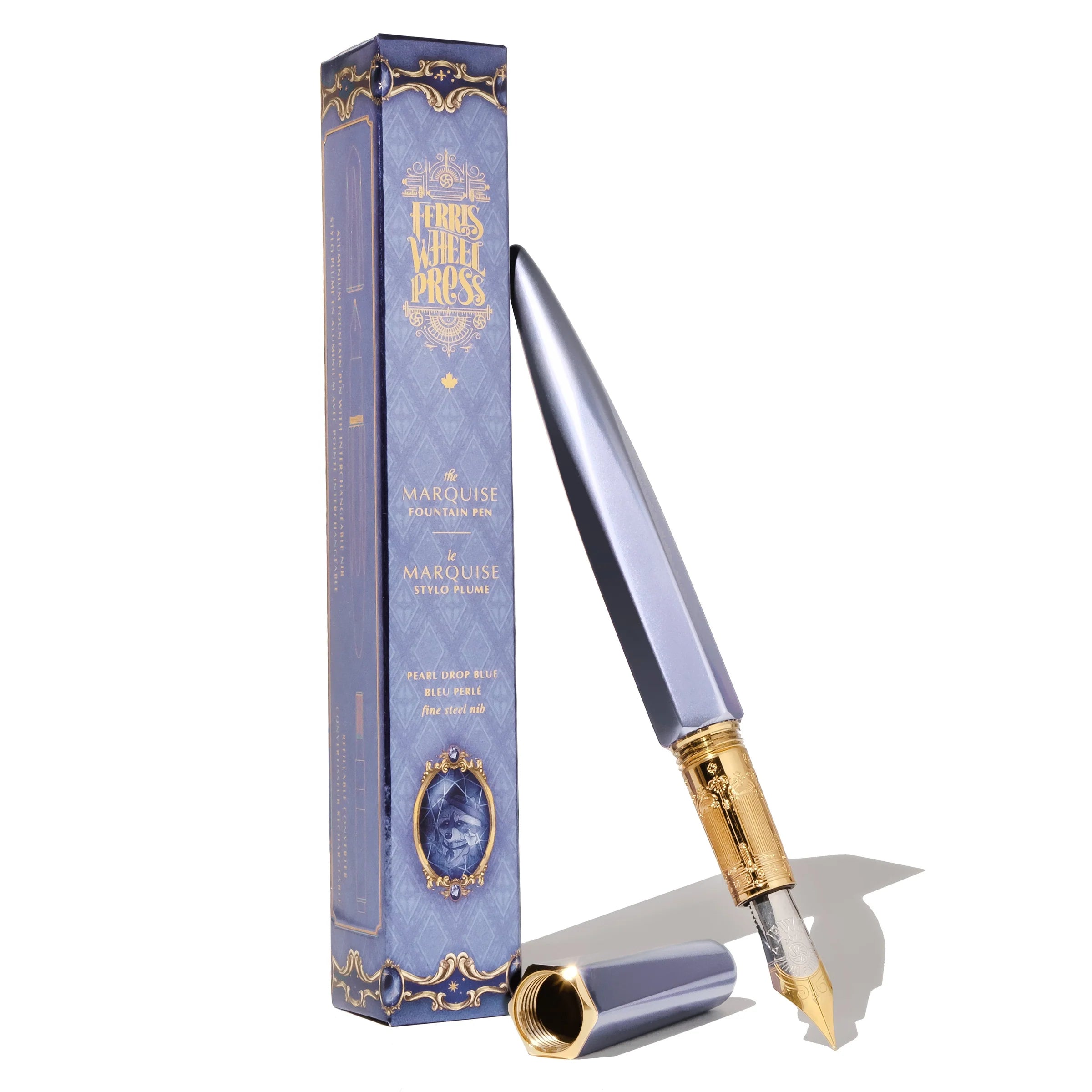 FERRIS WHEEL PRESS Marquise Fountain Pen Pearl Drop Blue Fine