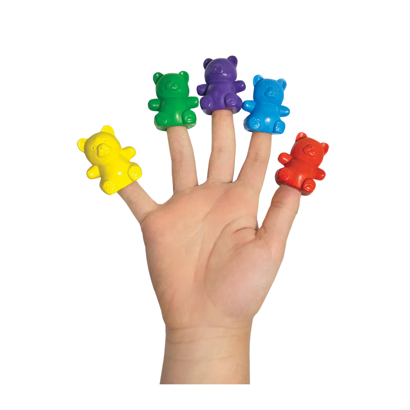 OOLY Cuddly Cubs Bear Finger Crayons - Set of 6