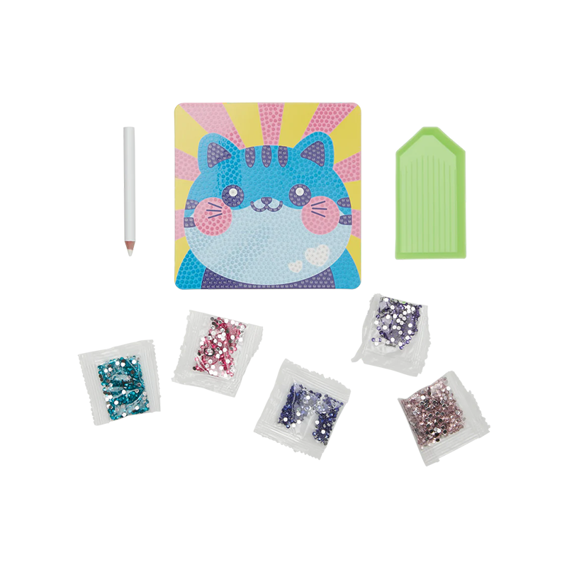 OOLY Razzle Dazzle DIY Mini Gem Art Kit - Cutesy Cat