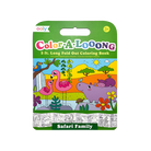 OOLY Color-A-Looong 5' Fold Out Kids Coloring Book Safari Family