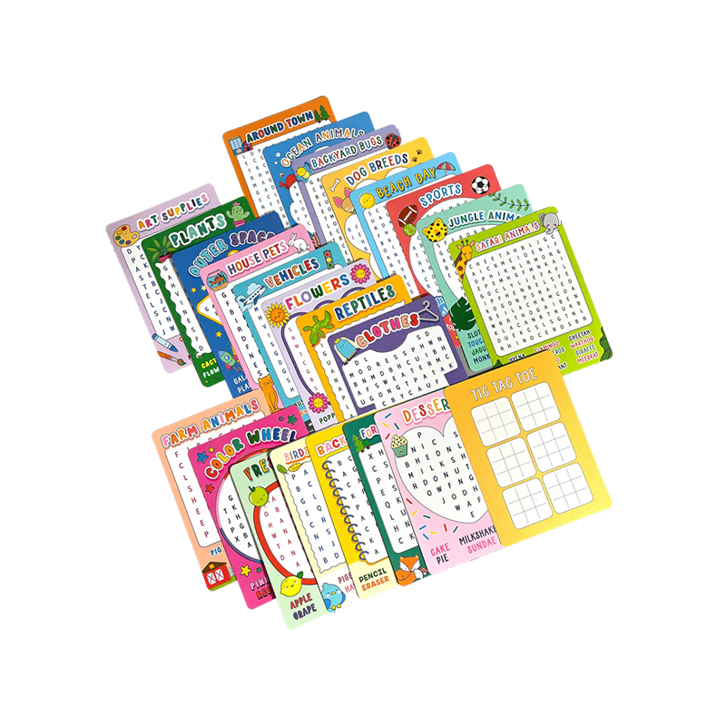 OOLY Paper Games Activity Cards Word Search