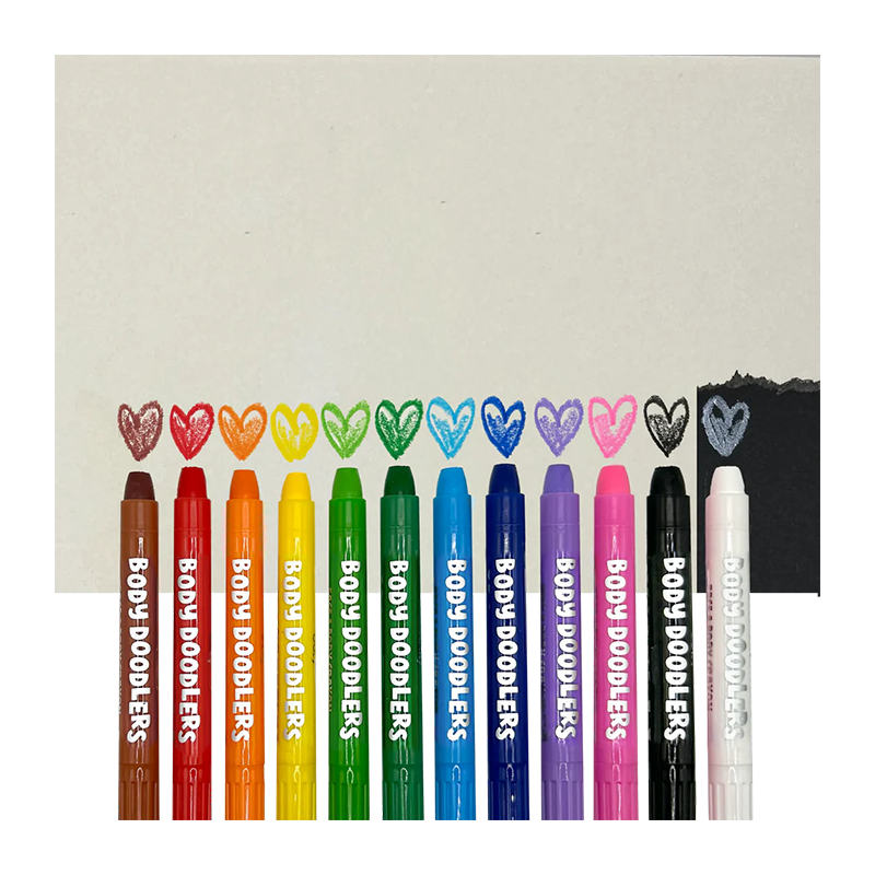 OOLY Body Doodlers Face & Body Crayons - Set of 12