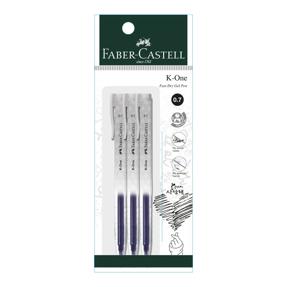FABER-CASTELL K-One Gel 0.7mm 249003 Black 3s