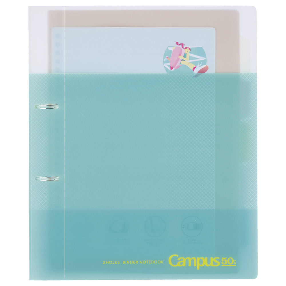 KOKUYO Campus 50th 2-Hole Binder Notebook A4 100s Light Blue