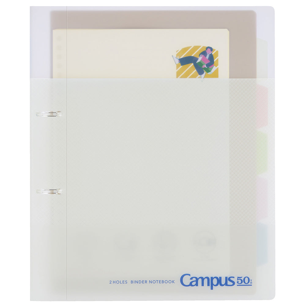 KOKUYO Campus 50th 2-Hole Binder Notebook A4 100s Light Grey