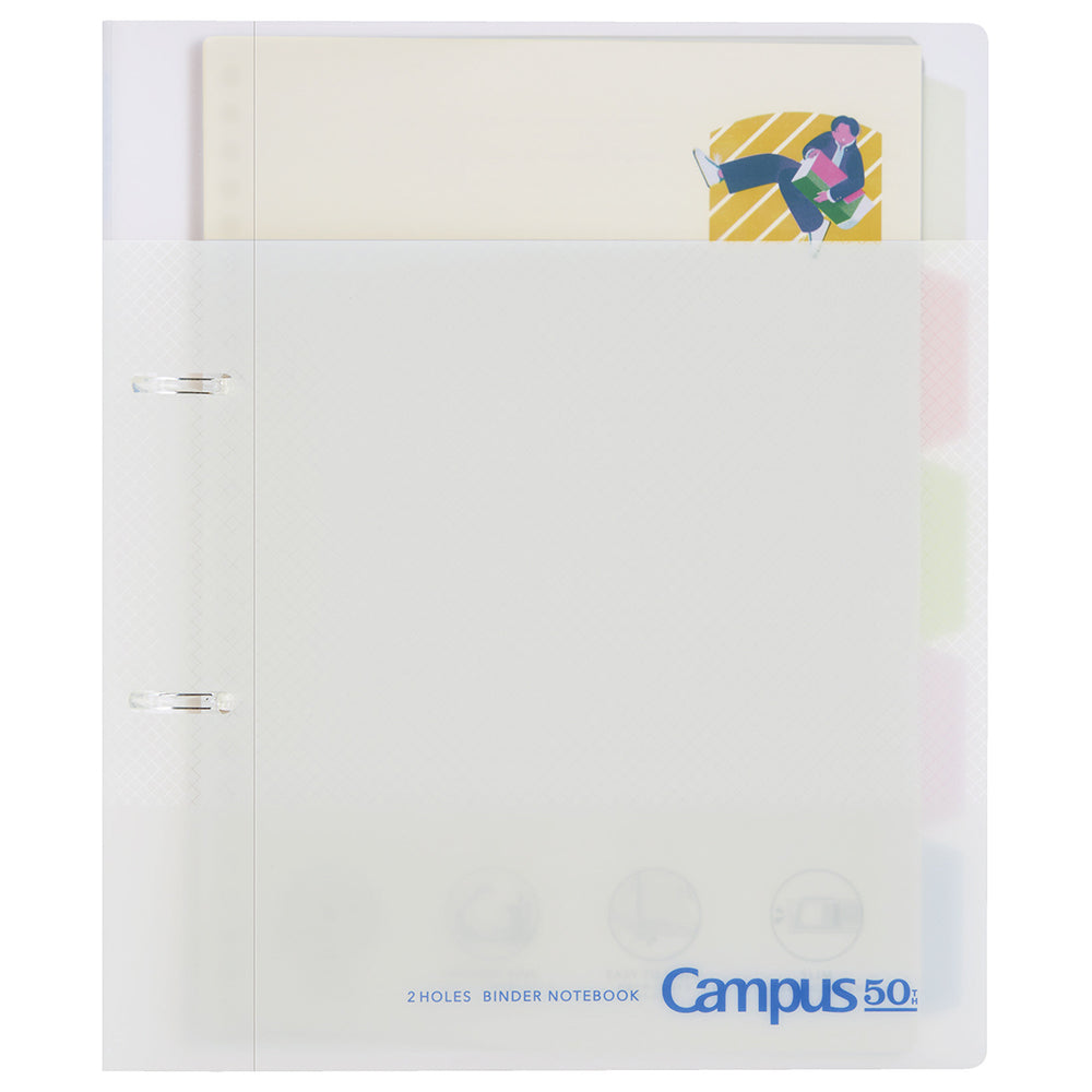 KOKUYO Campus 50th 2-Hole Binder Notebook B5 100s Light Grey