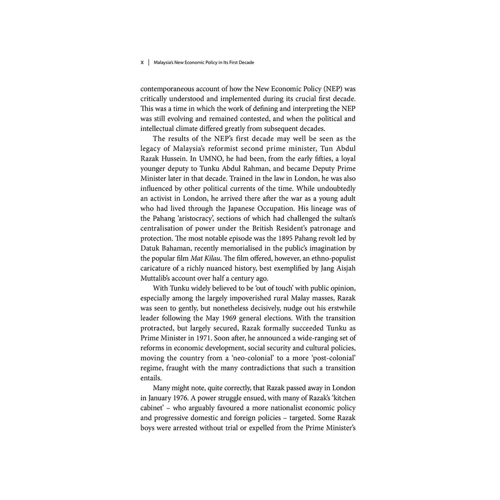 Malaysia's New Economic Policy in Its First Decade by Toh Kin Woon