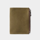 TRAVELERS FACTORY Passport Size Cotton Zipper Case Olive