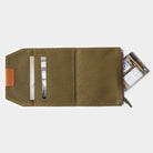 TRAVELERS FACTORY Passport Size Cotton Zipper Case Olive