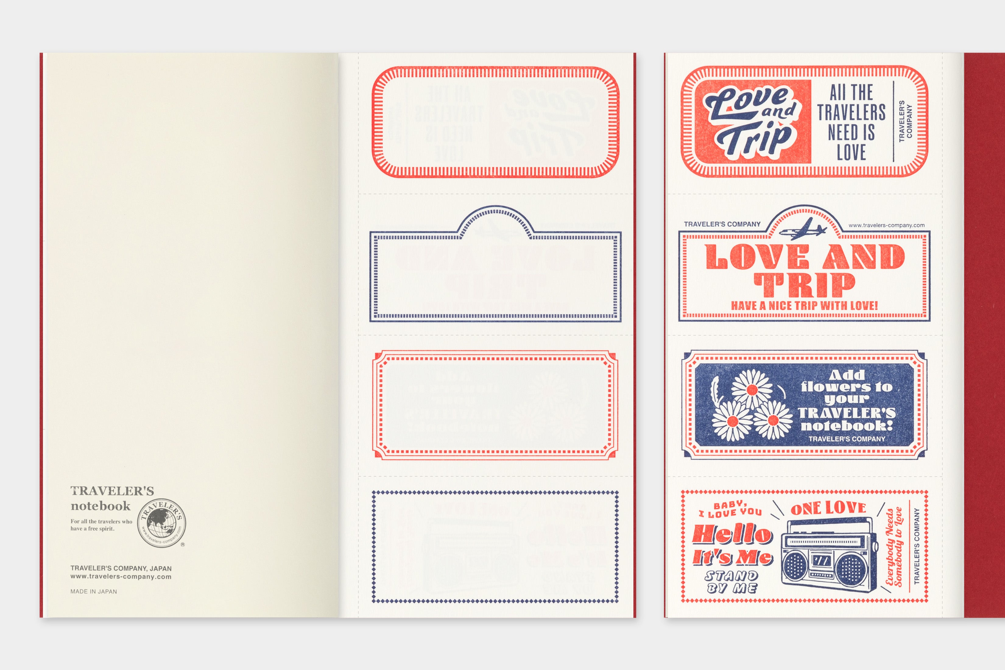 TRAVELERS Notebook Love And Trip Refill [PRE-ORDER]