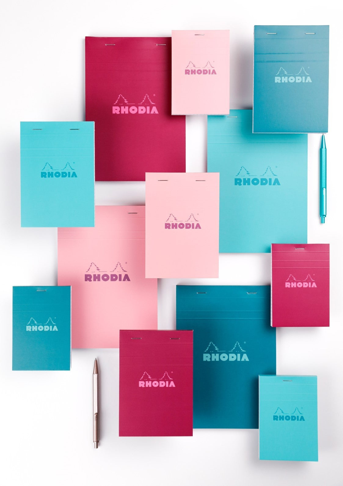 RHODIA Colors Head Stapled Pad No.14 11x17cm 5x5 Sq Assorted