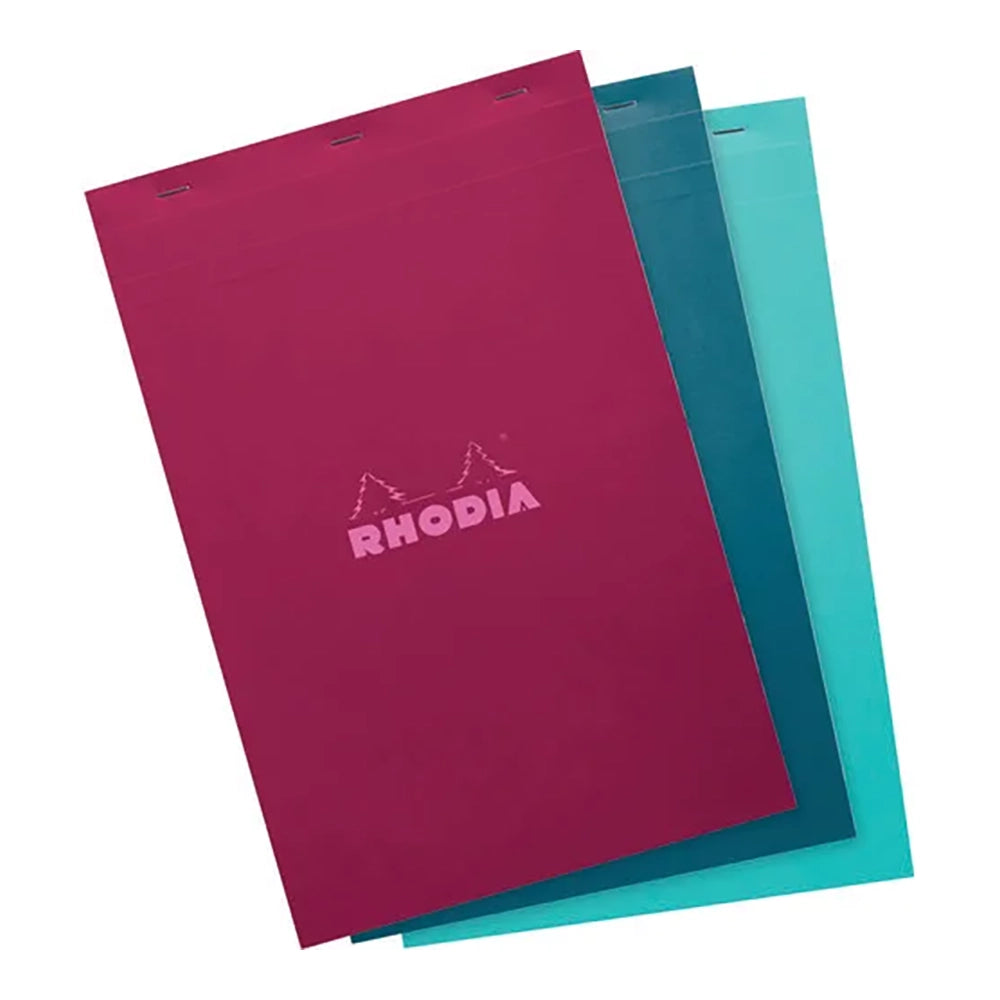 RHODIA Colors Head Stapled Pad No.19 A4+ 21x31.8cm 5x5 Sq Assorted (Random)