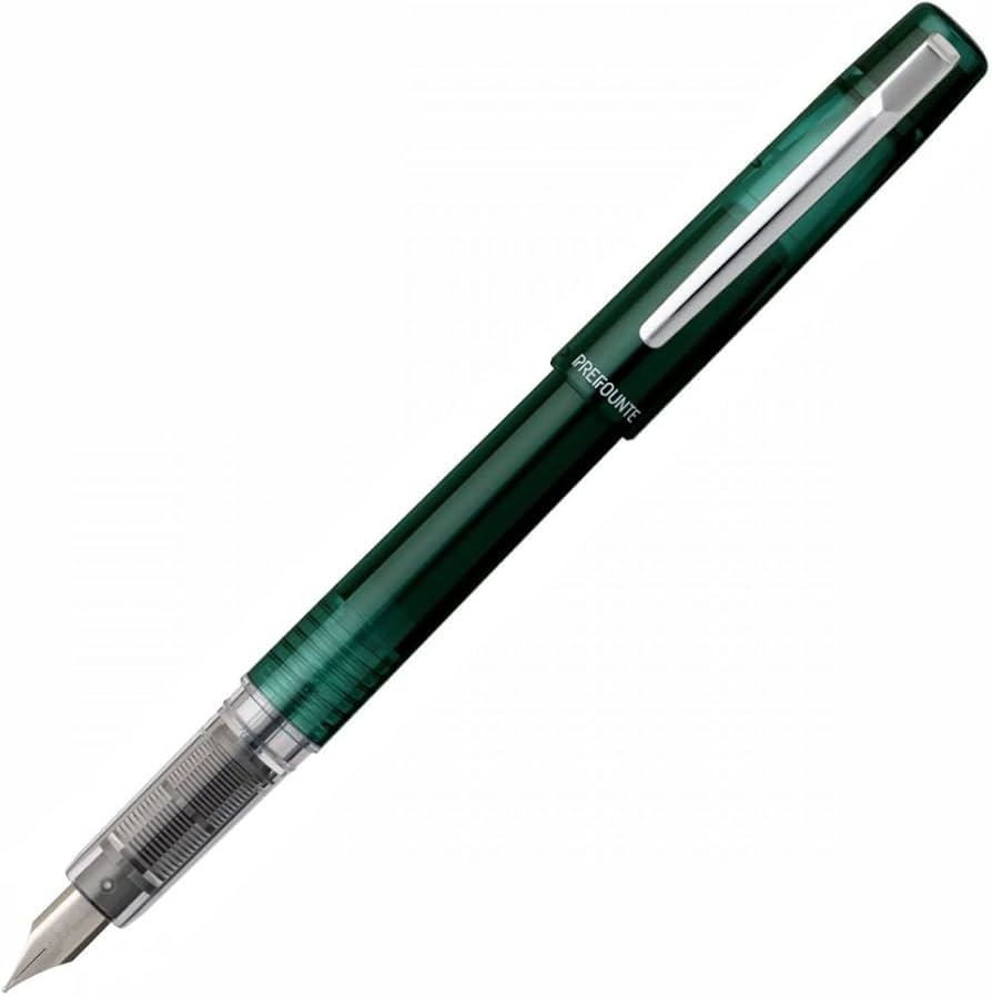PLATINUM Prefounte Fountain Pen Dark Emerald Medium