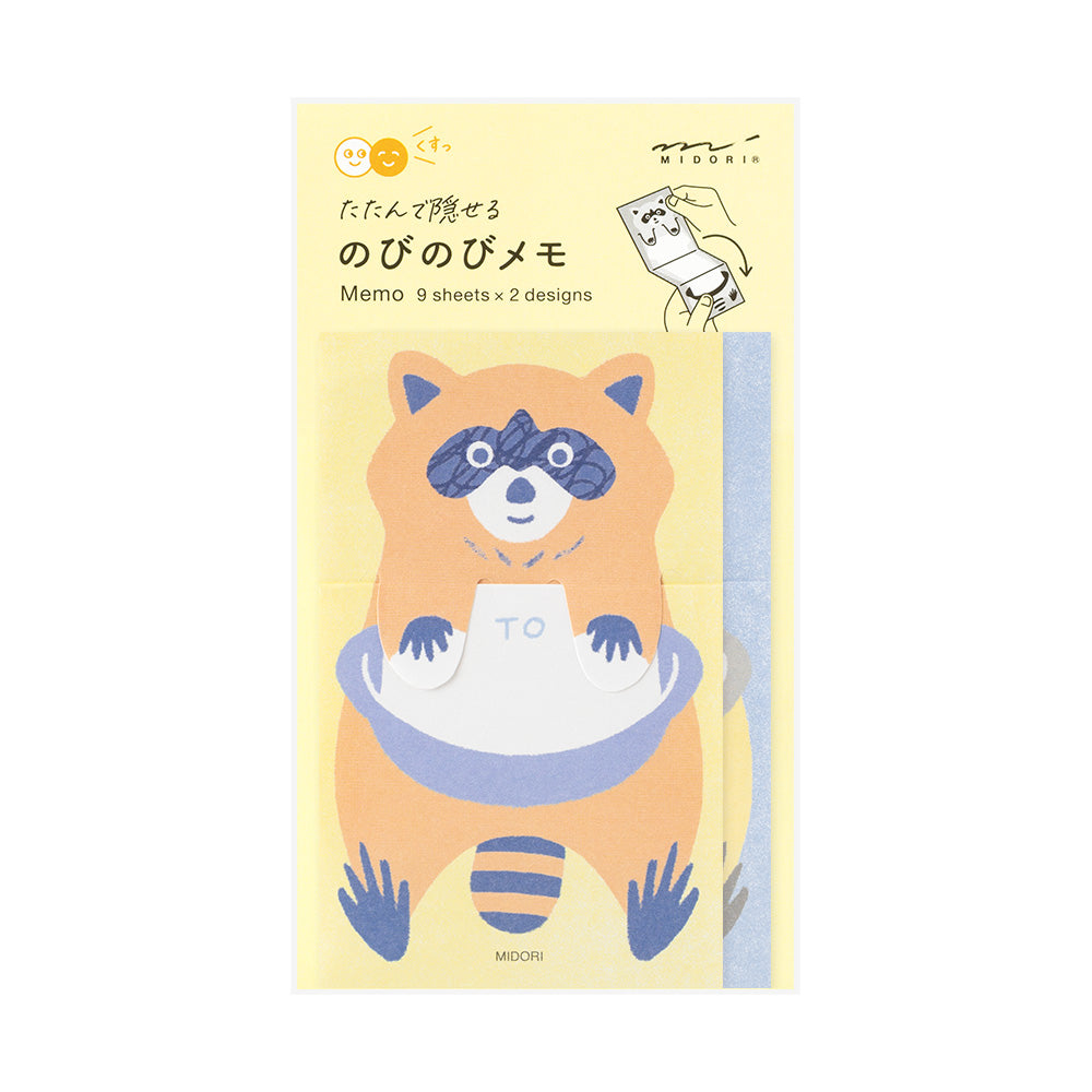 MIDORI Memo Stretchy Raccoon