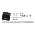 SHACHIHATA Nototo Roller Stamp Black Ink- Hand Drawn Plaid