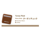 SHACHIHATA Nototo Roller Stamp Brown Ink- Tartan Plaid