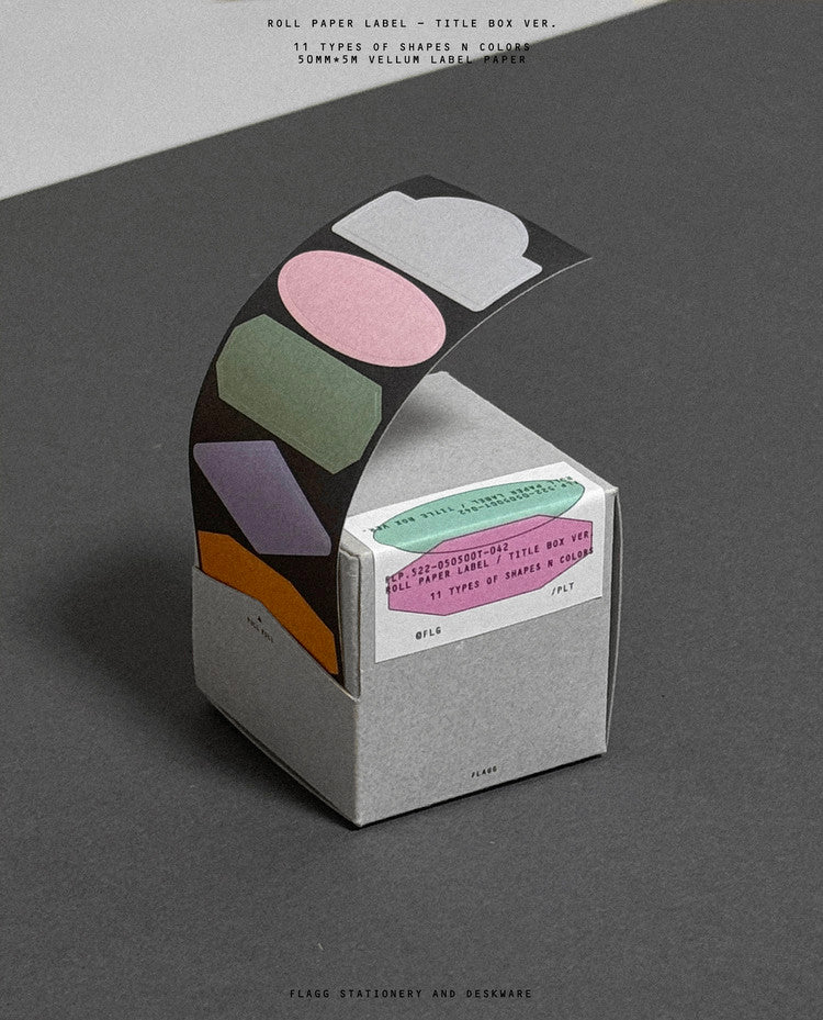 FLAGG Roll Paper Label Title Box