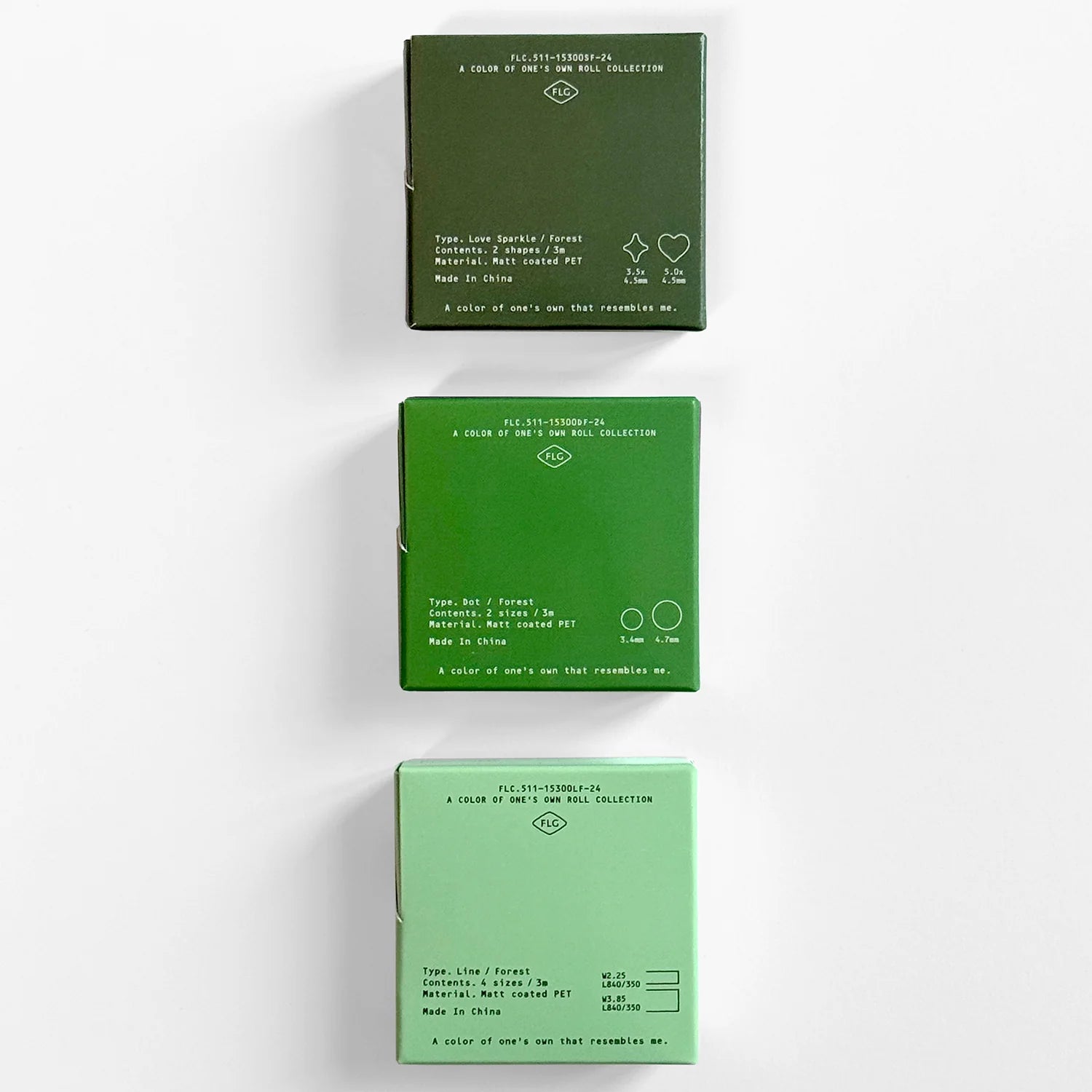 FLAGG A Color of One's Own Roll Collection Forest Love Sparkle