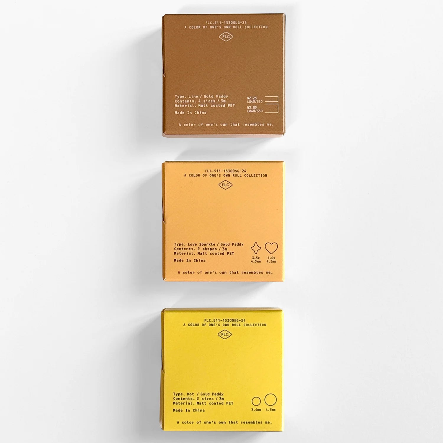 FLAGG A Color of One's Own Roll Collection Gold Paddy Love Sparkle