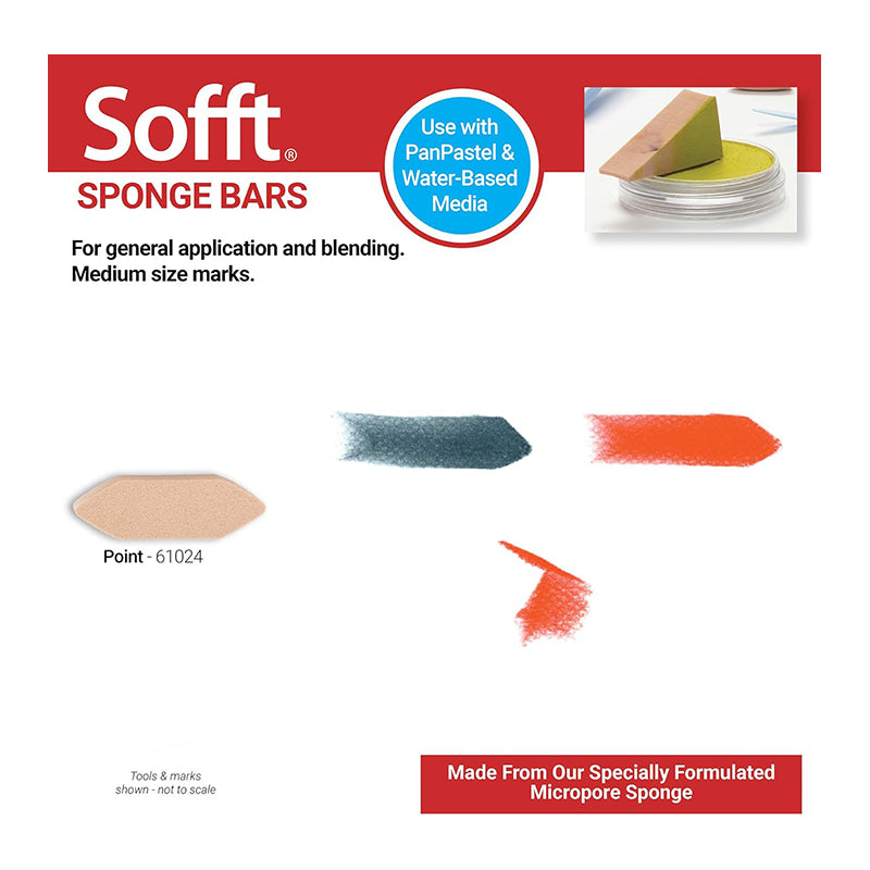 PANPASTEL Sofft Art Sponge Point Bar 3 Pcs
