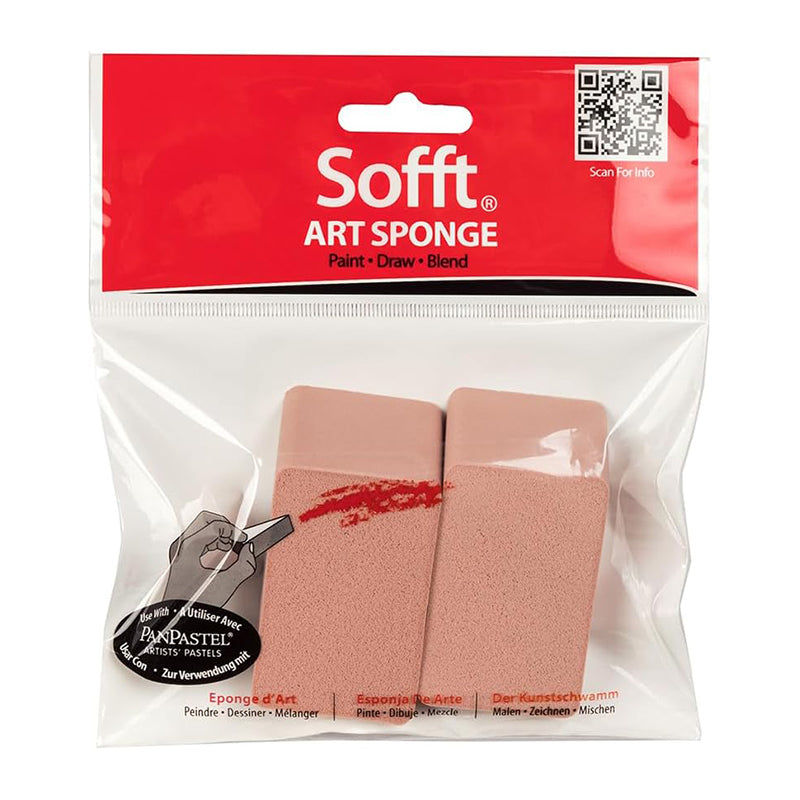 PANPASTEL Sofft Art Sponge Angle Slice Flat 2 Pcs