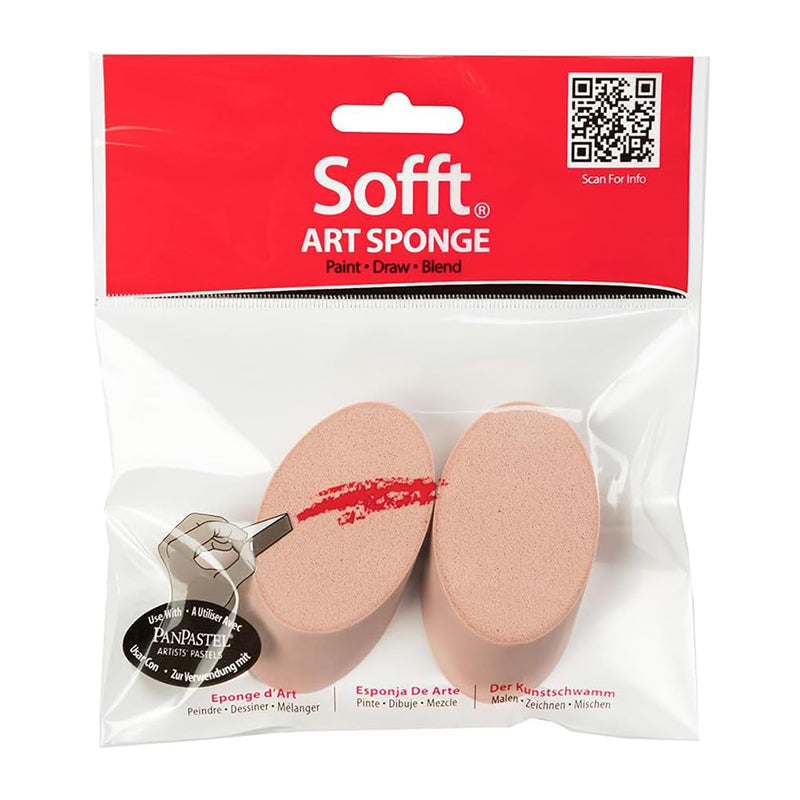 PANPASTEL Sofft Art Sponge Angle Slice Round 2 Pcs