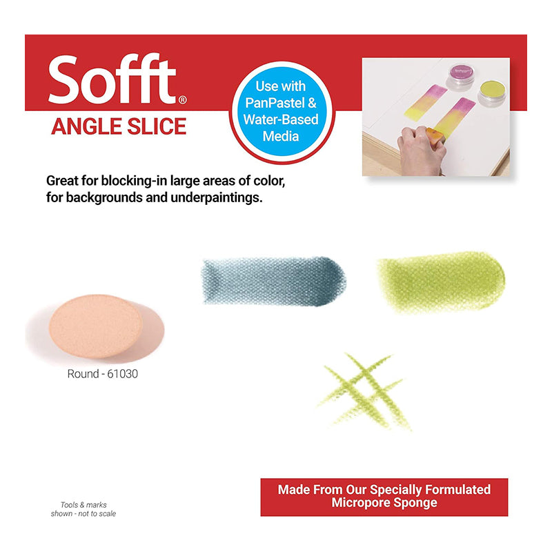 PANPASTEL Sofft Art Sponge Angle Slice Round 2 Pcs