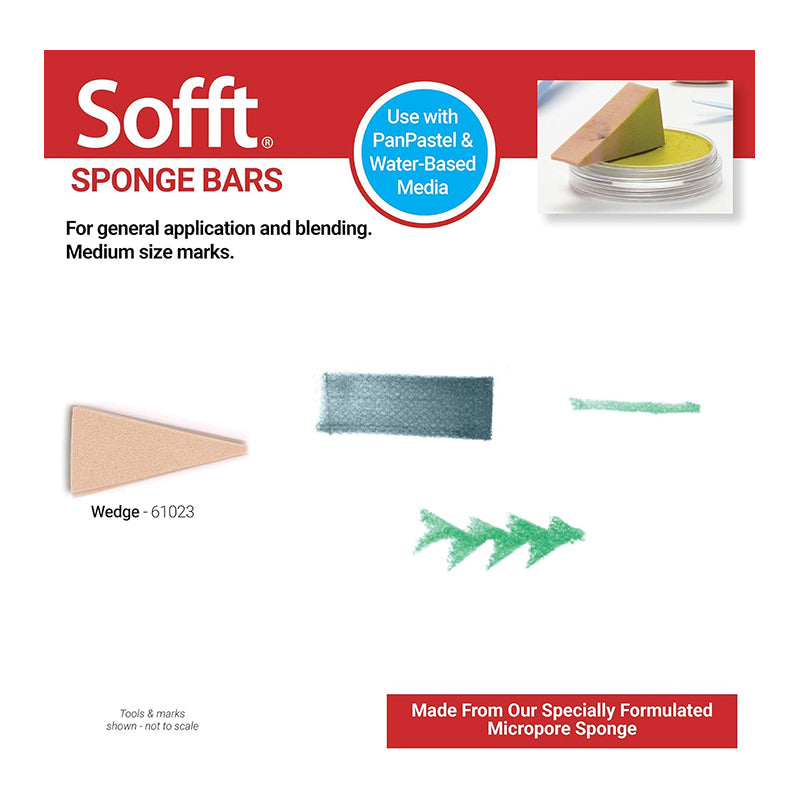 PANPASTEL Sofft Art Sponge Wedge 3 Pcs