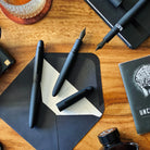 ESTERBROOK Estie Raven Black Push Piston Fountain Pen Fine