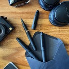 ESTERBROOK Estie Raven Black Push Piston Fountain Pen Fine