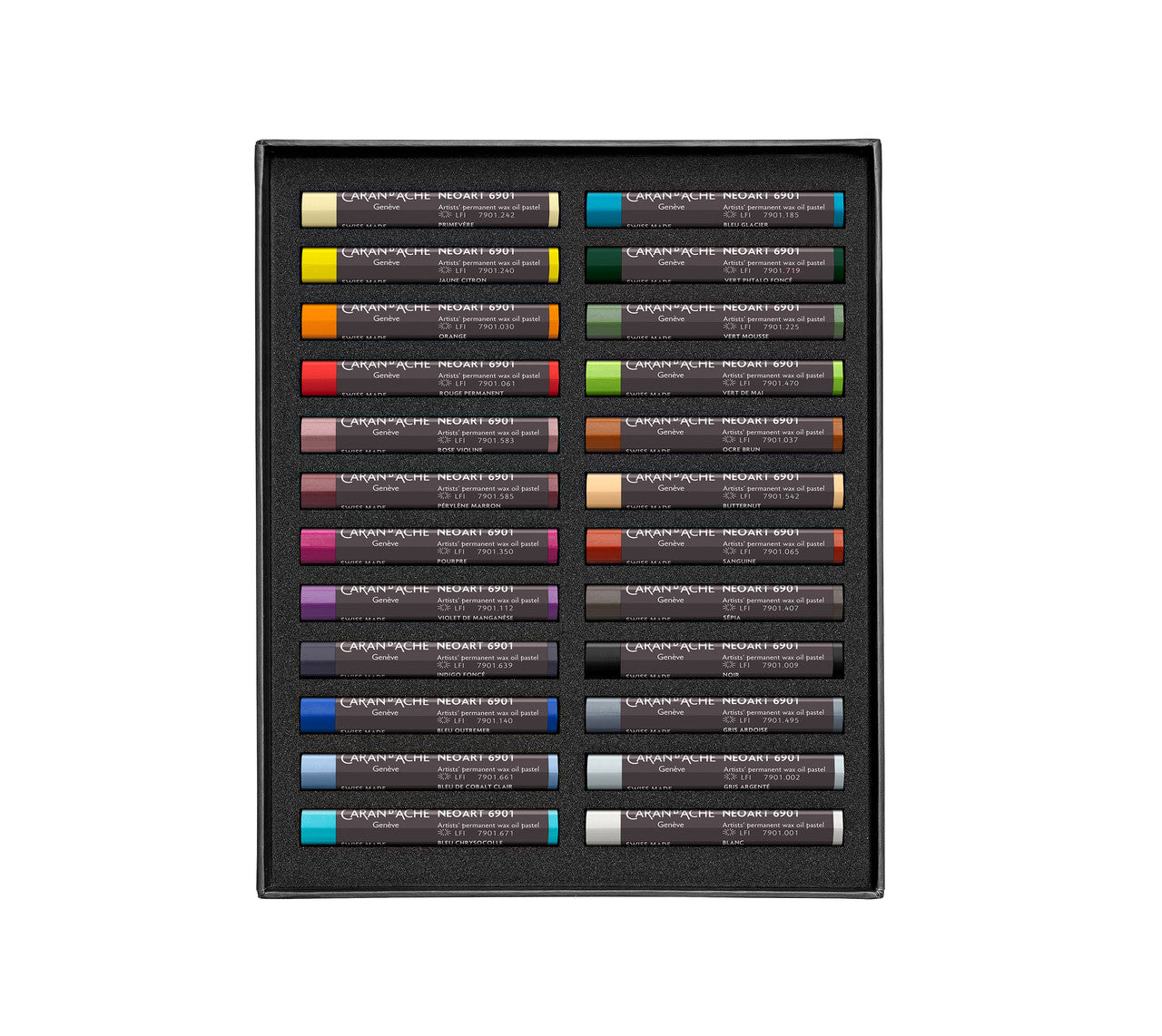 CARAN D'ACHE NeoART 6901 Wax Oil Pastels Box of 24s