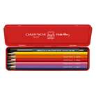 CARAN D'ACHE x Keith Haring Colour Set w/ 10 Water Soluble Colours & 1 Black Fibralo Brush