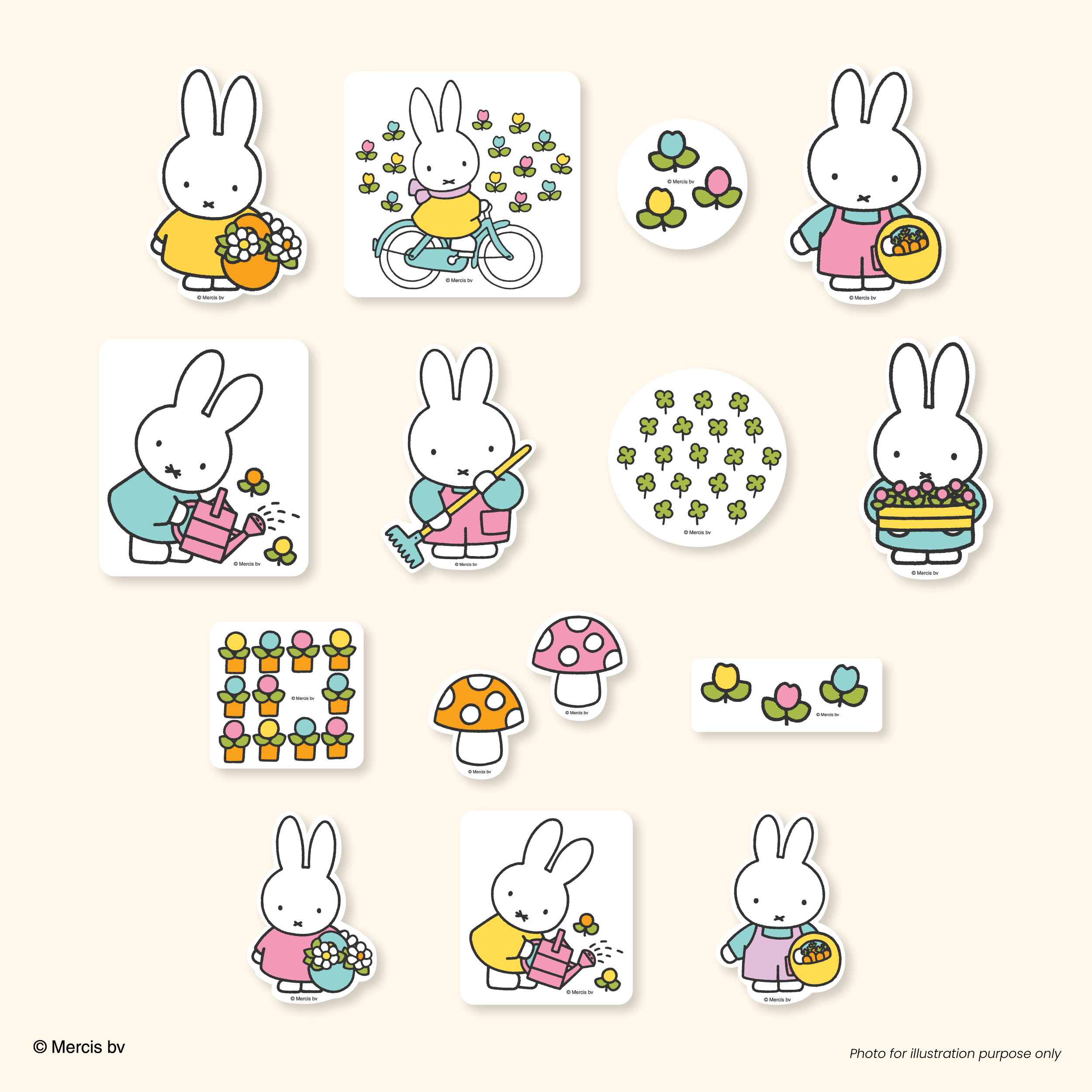 MIFFY x 70th Stickers Pack Garden Adventure