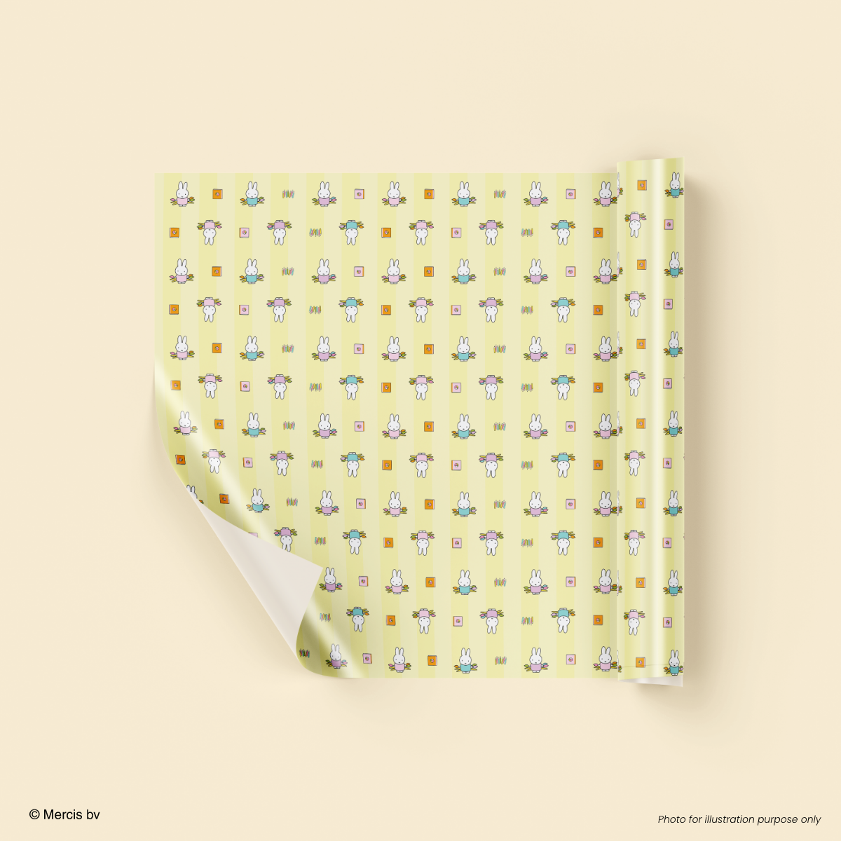 MIFFY x 70th Gift Wrapper 50cm x 70cm Yellow