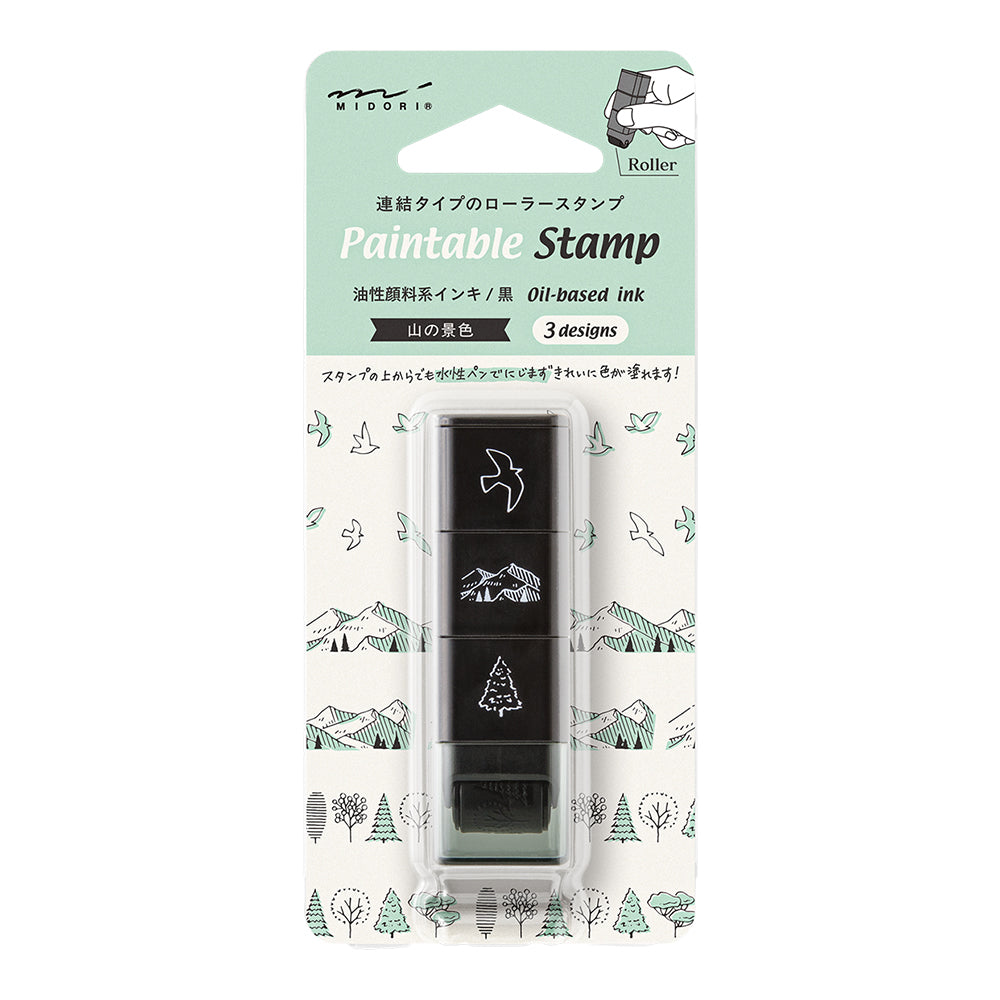 MIDORI Paintable Stamp Roller Mountain View