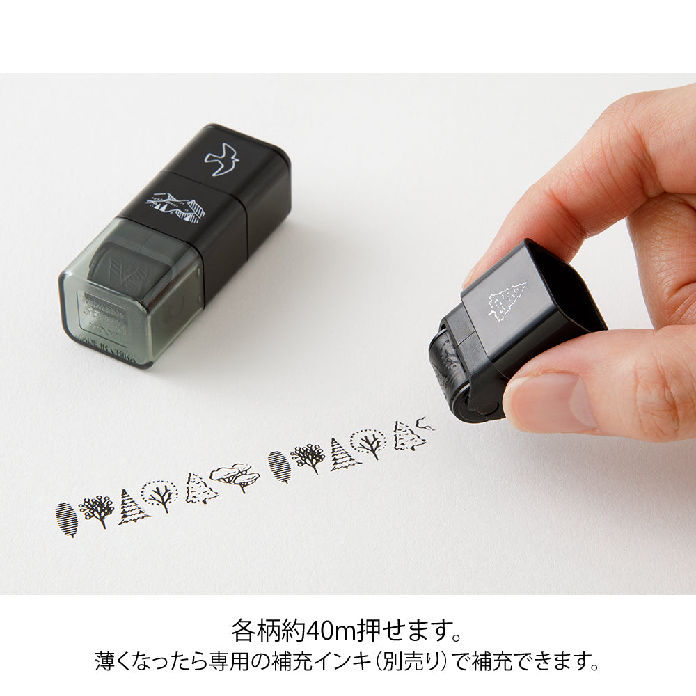 MIDORI Paintable Stamp Roller Mountain View