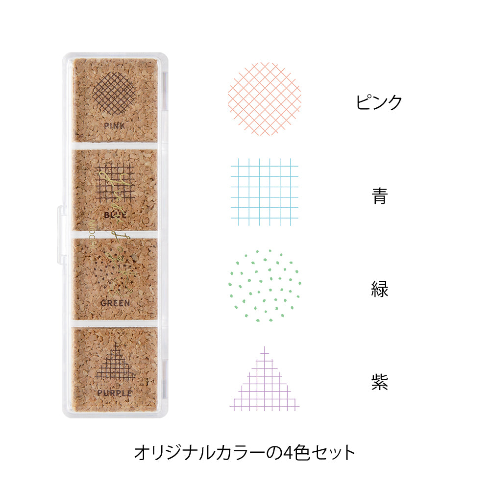 MIDORI Yuru Log Pre-Inked Stamp Geometry