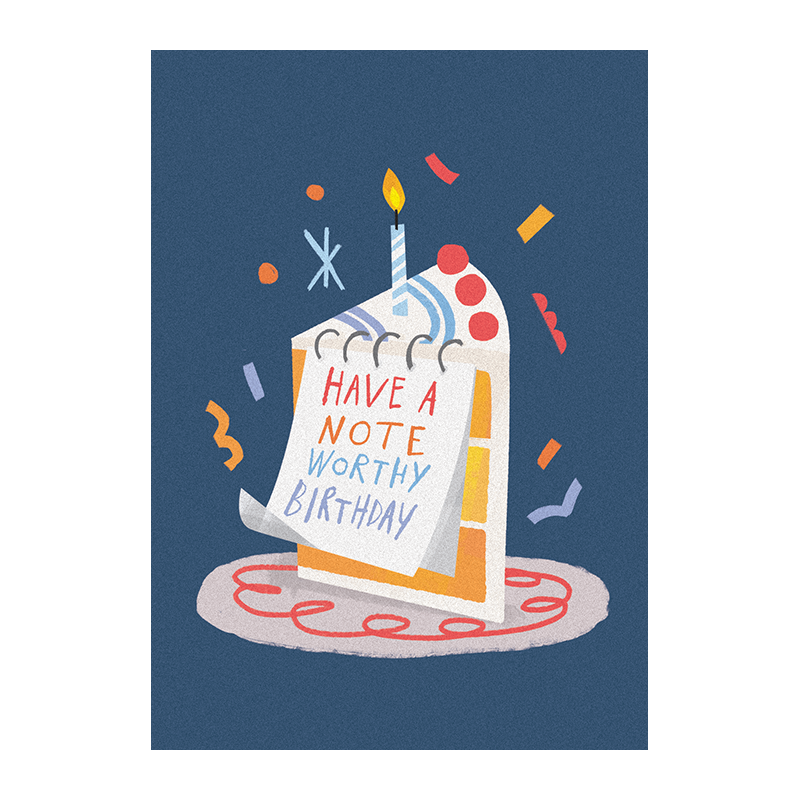 JIPPURI Card Birthday Have A Note Worthy Birthday