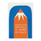 JIPPURI Card Birthday Hope Your Birthday Is Write On Track