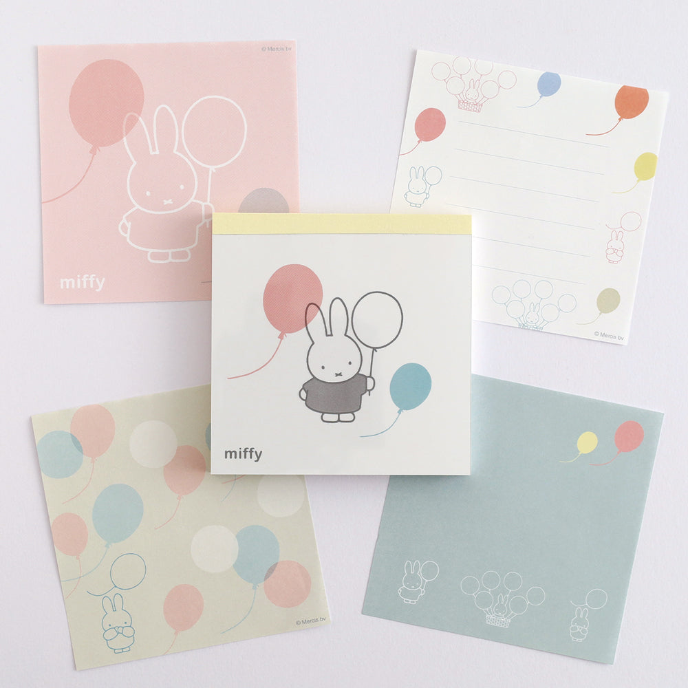 MIFFY x greenflash Memo Pad Square 10x10cm Color & Shape Balloon