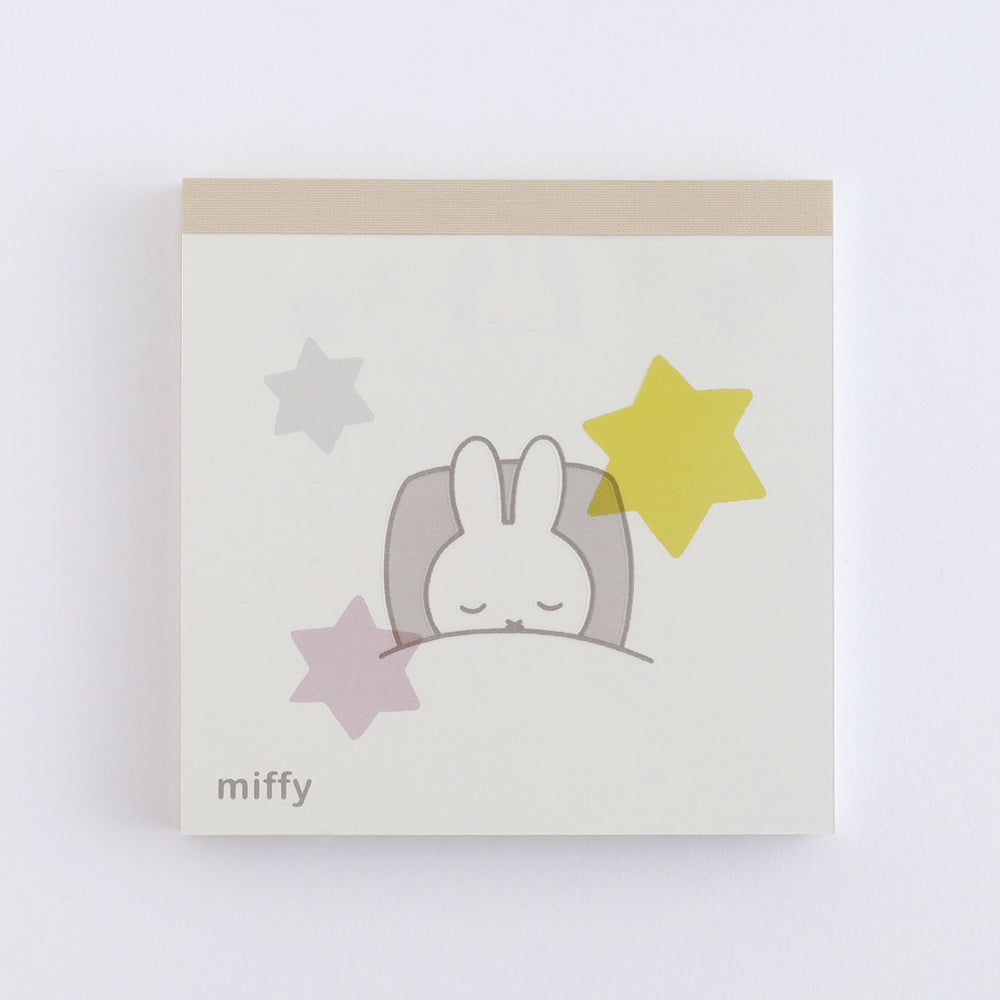 MIFFY x greenflash Memo Pad Square 10x10cm Color & Shape Goodnight