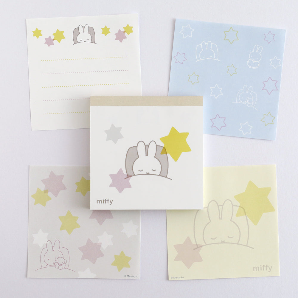 MIFFY x greenflash Memo Pad Square 10x10cm Color & Shape Goodnight