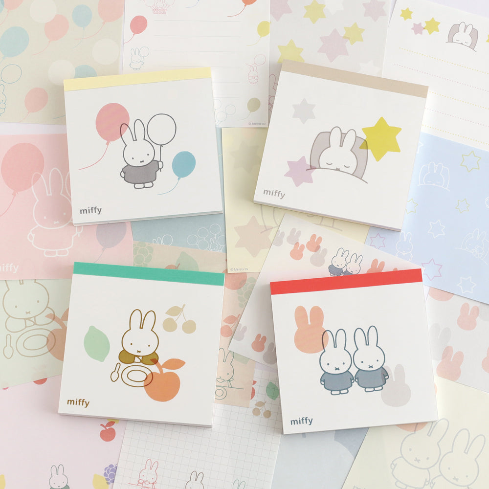 MIFFY x greenflash Memo Pad Square 10x10cm Color & Shape Goodnight