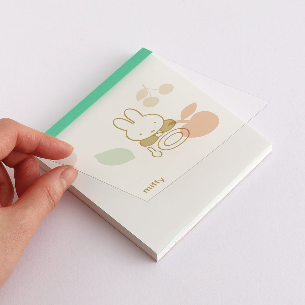 MIFFY x greenflash Memo Pad Square 10x10cm Color & Shape Fruits