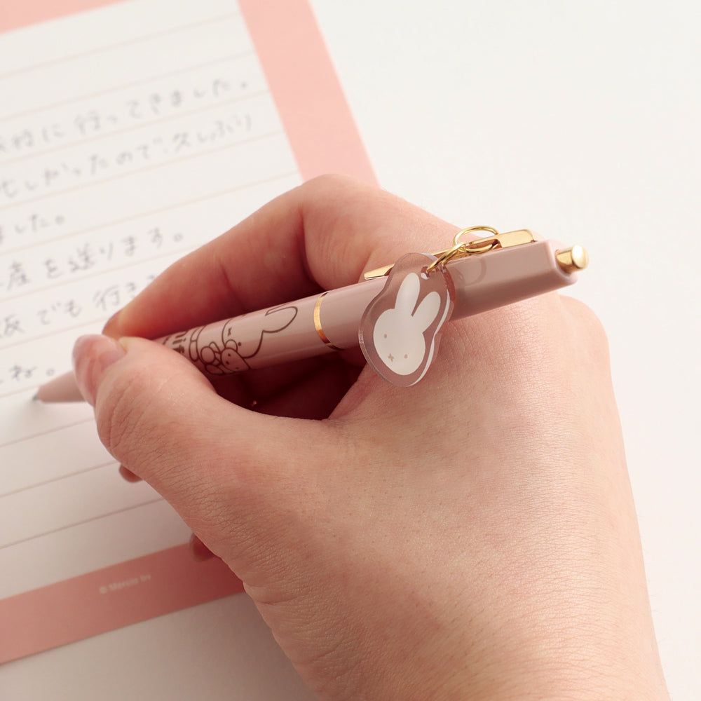 MIFFY x greenflash Ball Pen with Charm Pink