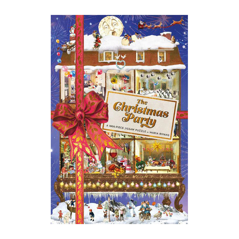 The Christmas Party: A 1000-Piece Jigsaw Puzzle by Maria Rivans