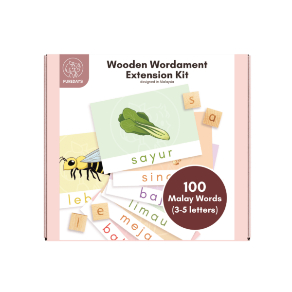 PURE DAYS Wooden Wordament Malay Extension Kit