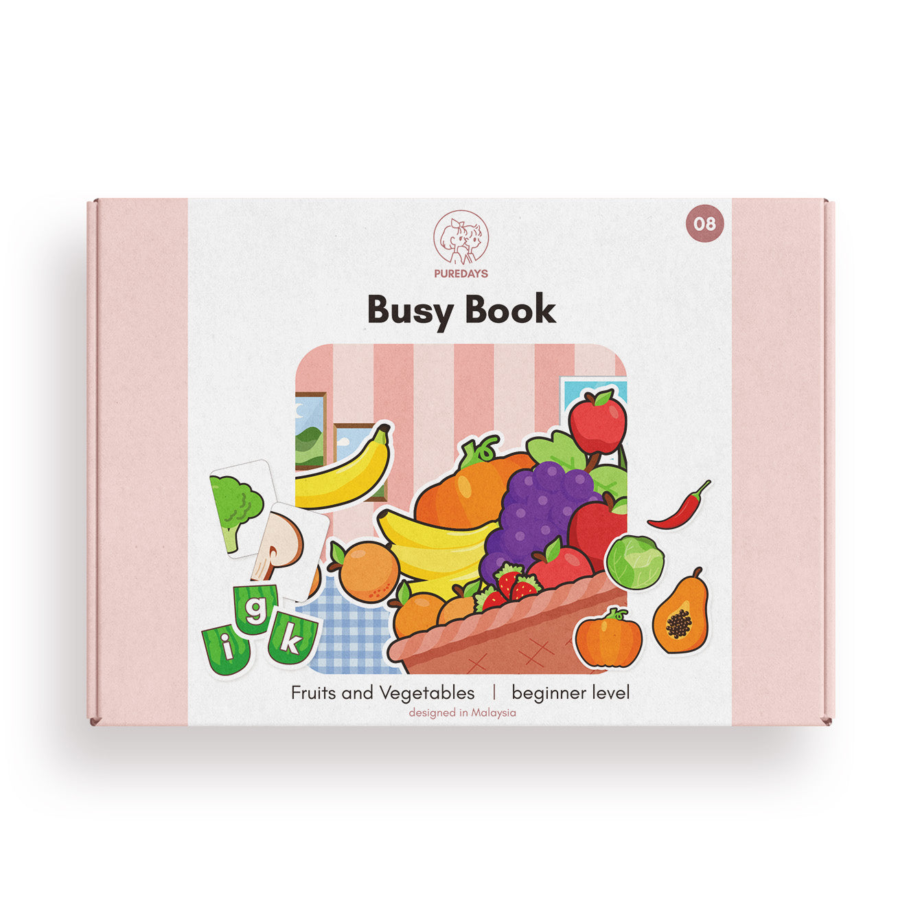 PURE DAYS Beginner Busy Book Book 8: Fruits & Vegetables