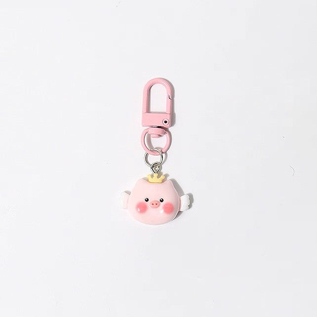 JIPPURI Keychain Piggy Crown