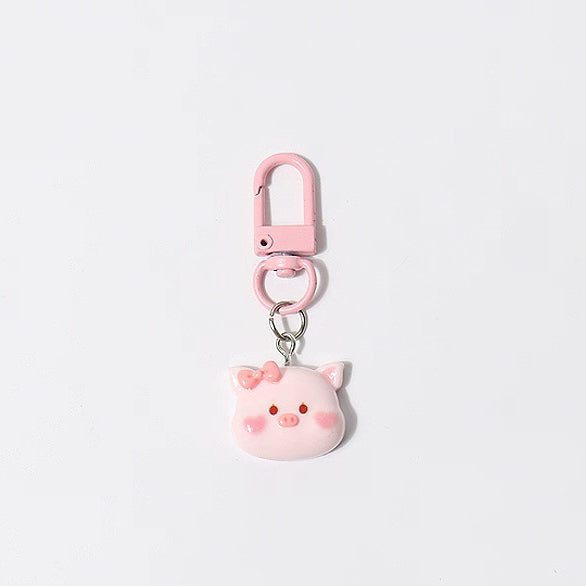 JIPPURI Keychain Piggy Bow Knot